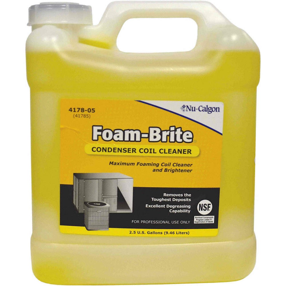 NU-CALGON Coil Cleaner, 2.5 gal, Jug, Yellow 809N39