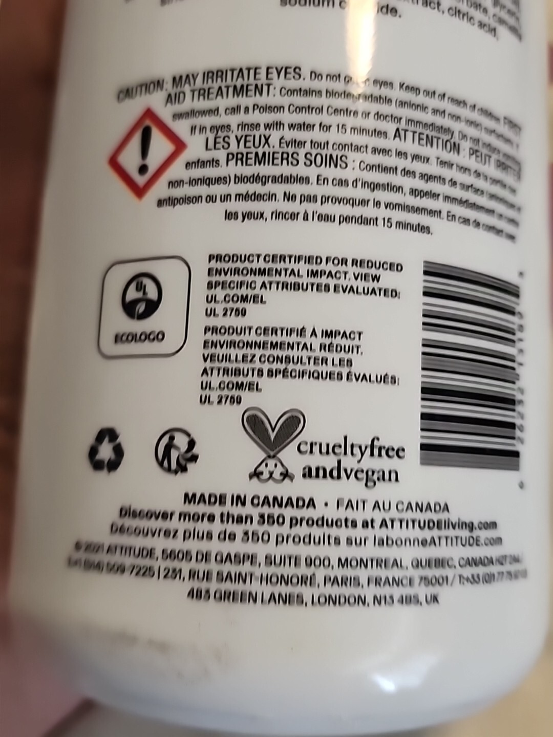 ATTITUDE NATURE TECHNOLOGY BABY BOTTLE & DISHWASHING LIQUID UNSCENTED 33.8 FL OZ