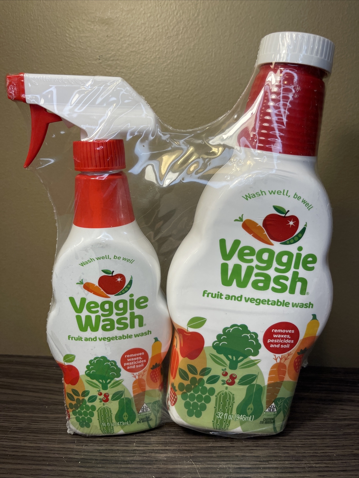 Citrus Magic Veggie Wash – 16oz Spray Bottle And Organic 32 fl oz Refill Bottle