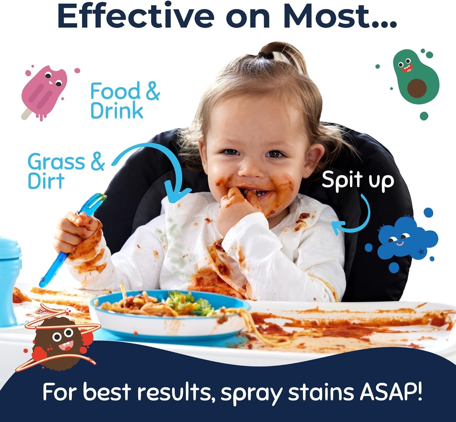 4oz Unscented Stain Remove Spray – Fast Solution for Food & Grease on Baby Items