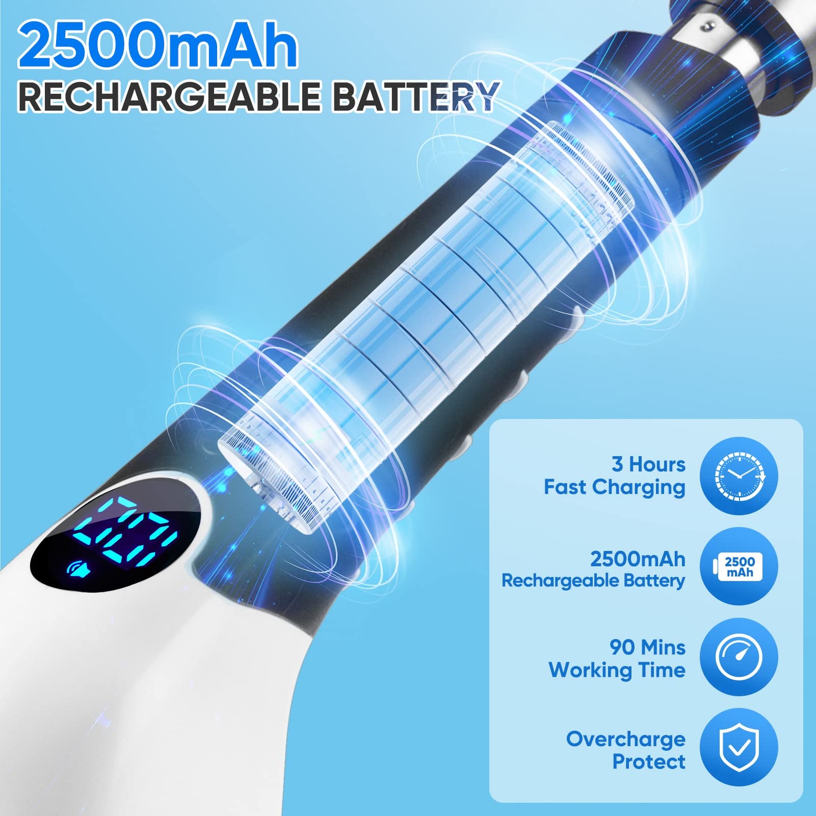 Spin Scrubber, Cordless Cleaning Brush Power Shower Scrubber Long Handle Exte…