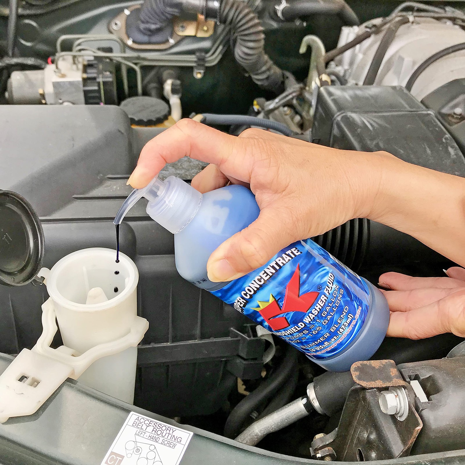 Super K Concentrate Windshield Washer Fluid – Makes 165 Gallons – 16 fl. oz.