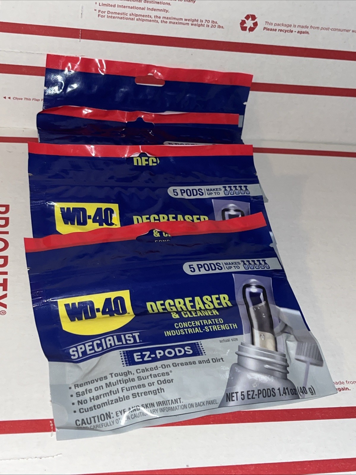Lot Of 4 WD 40 Degreaser Cleaner EZ PODS Multi Surface Pack of 5 Total 20 Pods
