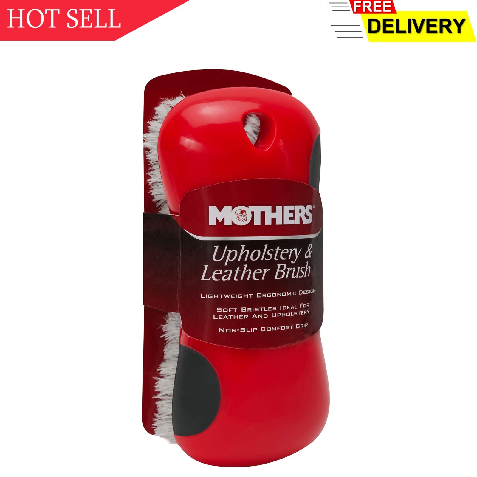 Mothers Soft Bristle Leather and Upholstery Car Cleaning Scrub Brush for Auto…