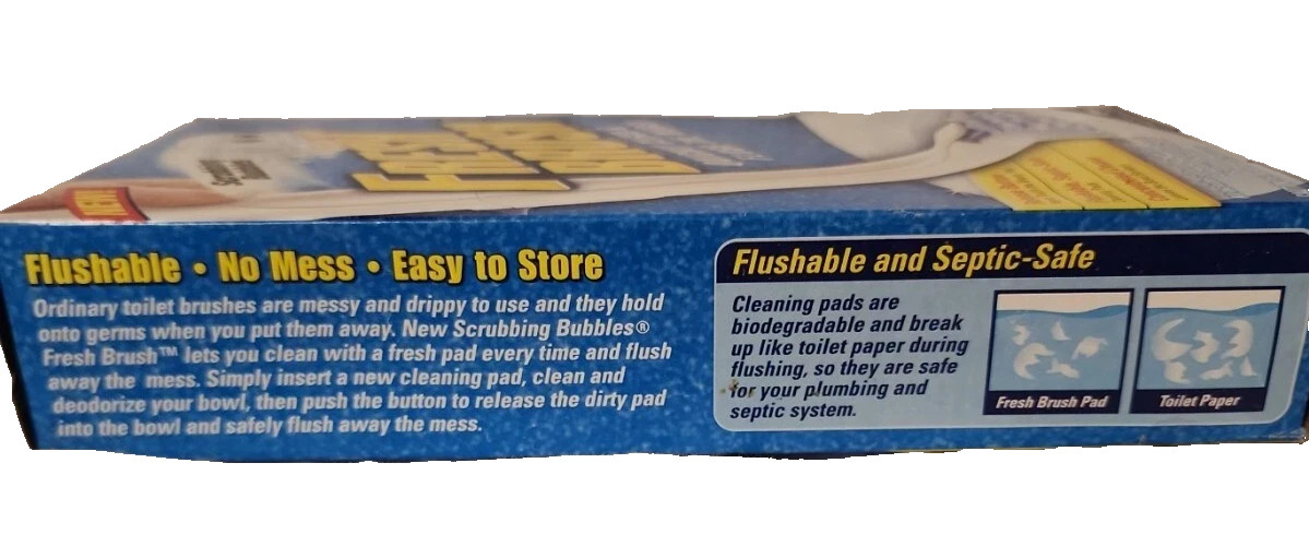 Scrubbing Bubbles Fresh Brush Starter Kit Toilet NOS Flushable Pads
