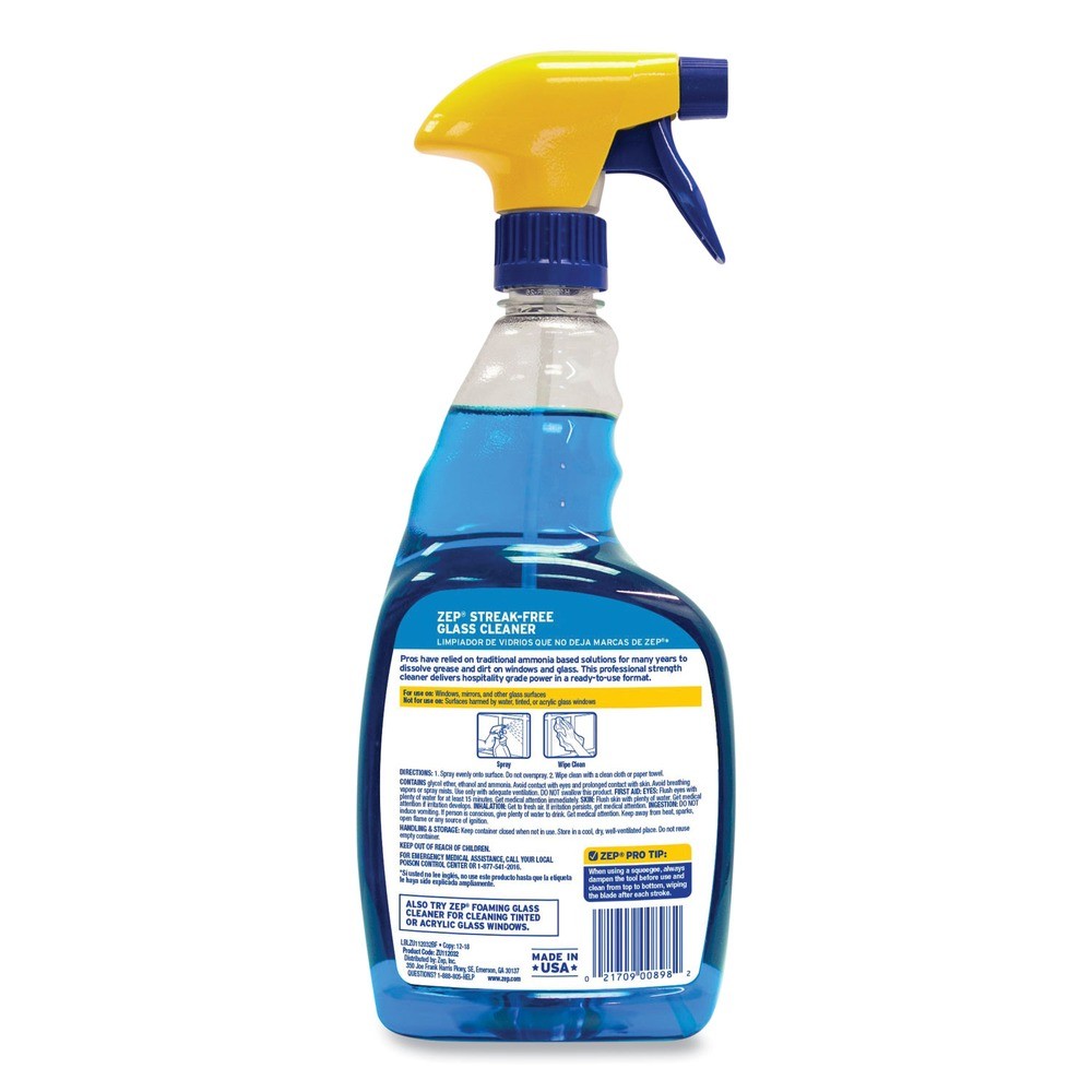 Zep Commercial ZU112032CT 32 oz. Streak-Free Glass Cleaner Pleasant (12/CT) New