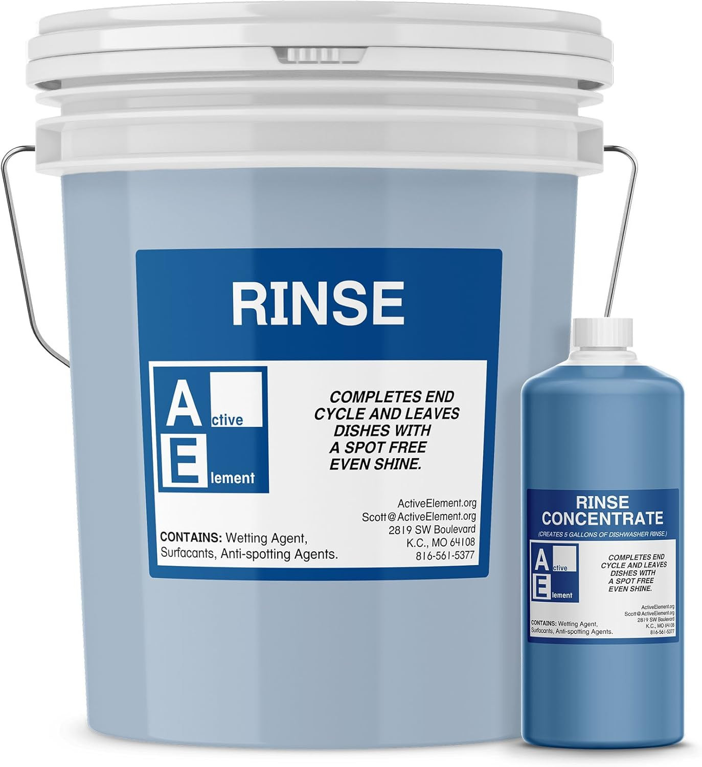 Commercial Dishwasher Rinse – Makes One 5-Gallon Pail – for High Temperature and