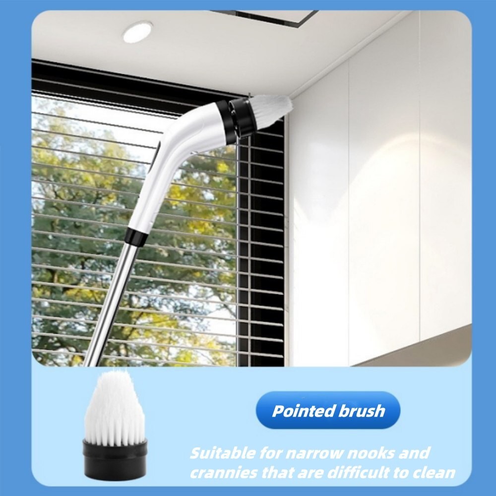 Electric Spin Scrubber – 8 Replaceable Brush Heads Shower Cleaner Brush 3 Speeds