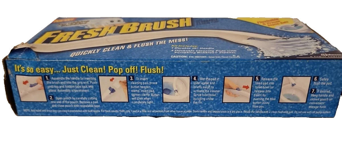 Scrubbing Bubbles Fresh Brush Starter Kit Toilet NOS Flushable Pads
