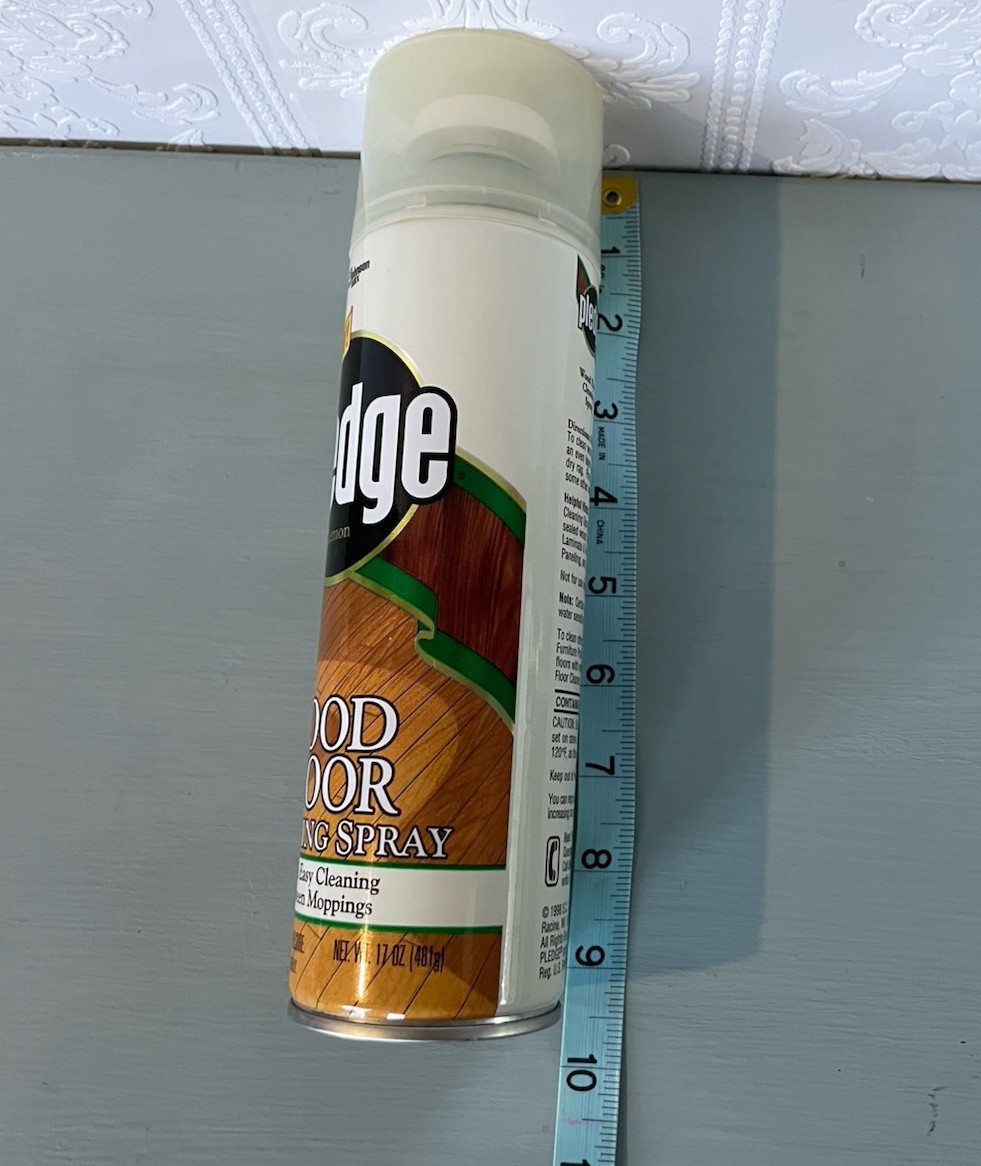 Vtg Pledge Lemon Wood Floor Cleaning Spray, 16 oz Aerosol Can, 1 Pack