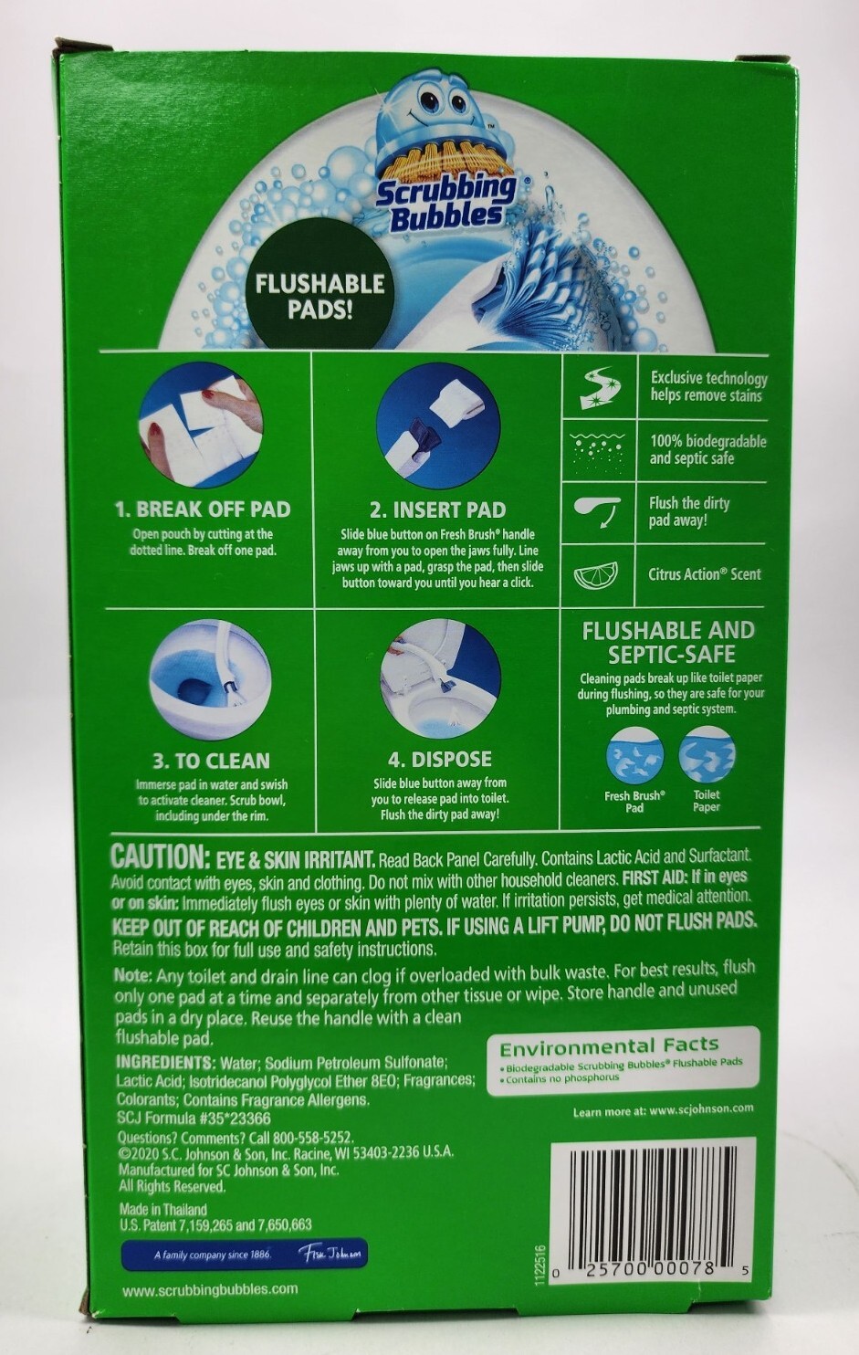 Scrubbing Bubbles Toilet Cleaning System Fresh Brush 20 Flushable Refills