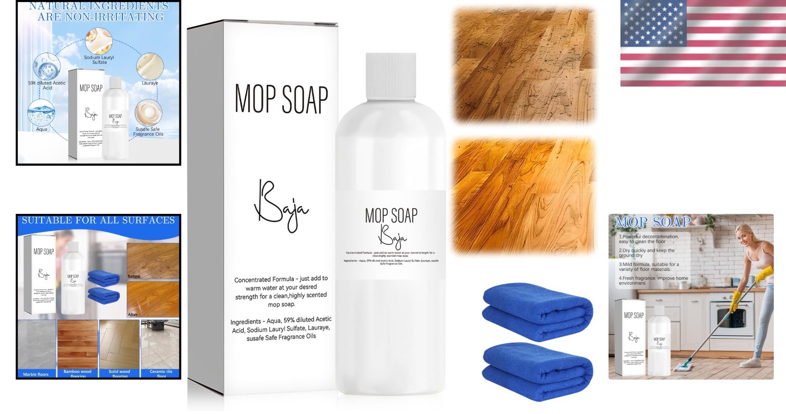 Effective Odorless Mop Soap – 1 Fl Oz for Sparkling Clean Floors Everywhere