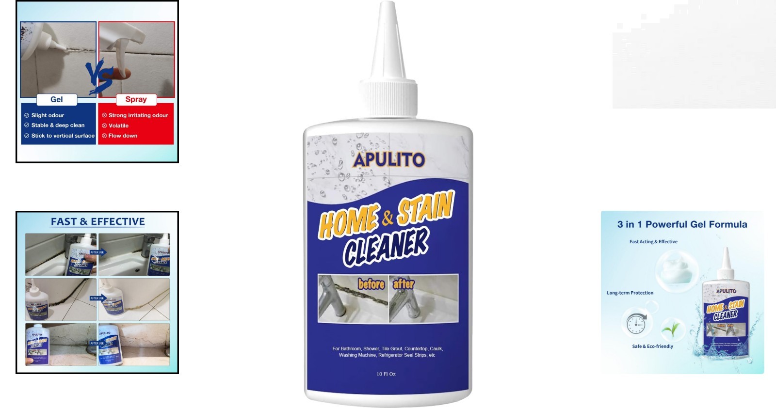 10 Fl Oz Household Cleaner Gel – Safe, Fast-Acting Solution for All Surfaces