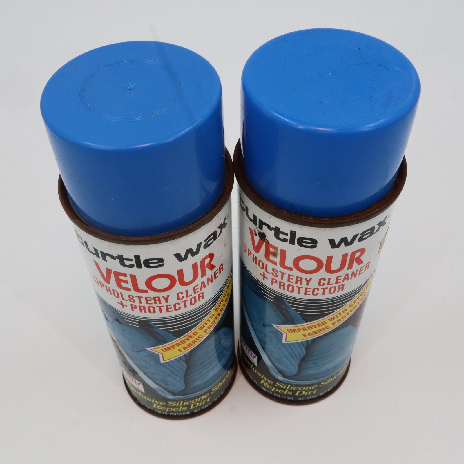 Turtle Wax Velour Upholstery Cleaner Protector 2pk 14oz Vintage 1984 T-254 USA