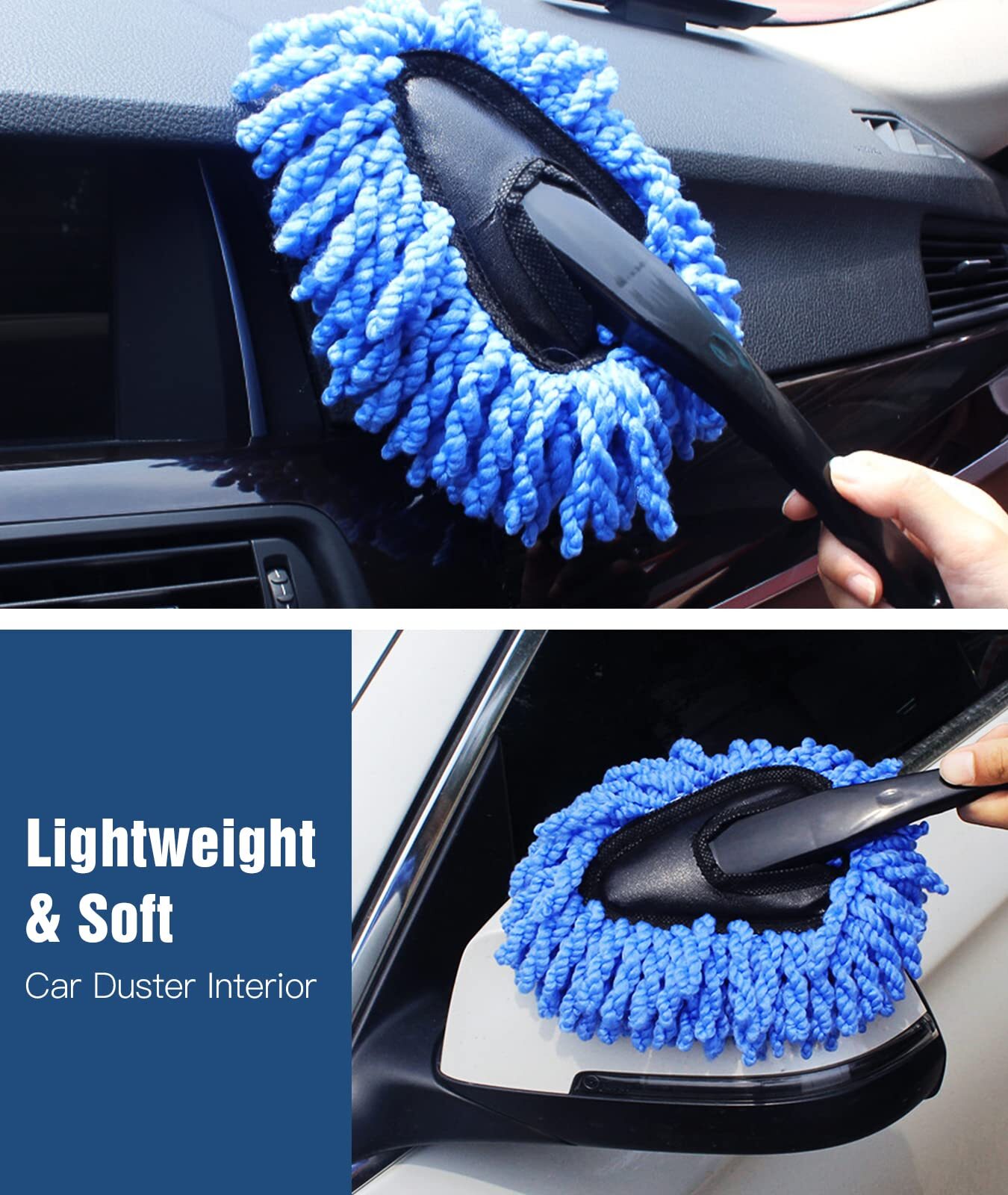 Car Duster Kit 3 Pack Car Detailing Brush Set With Extendable Microfiber Dust Br