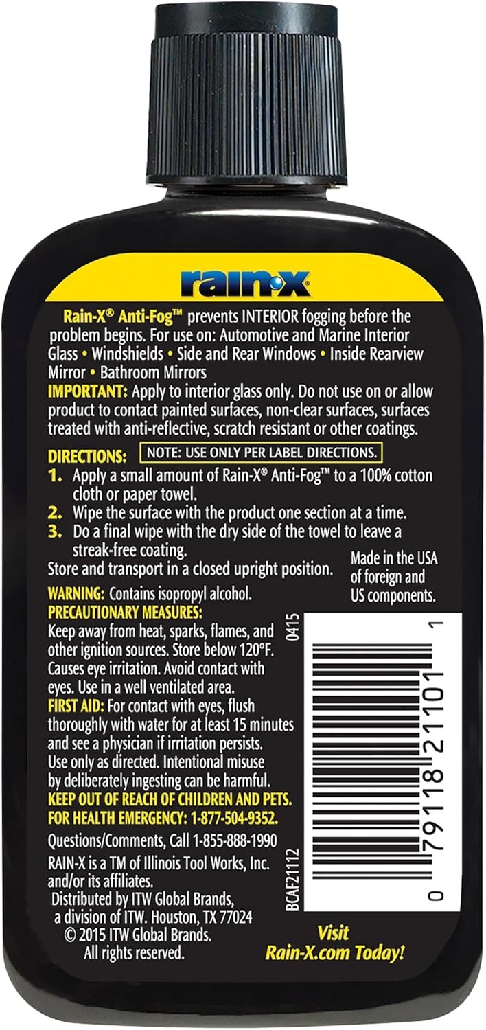 RAINX AF21106DW Glass Cleaner 3.5 oz. Container Size