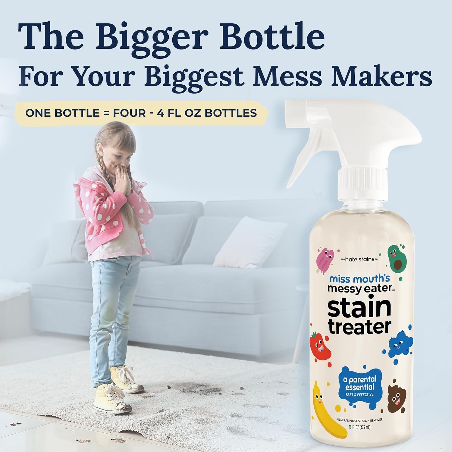 All-Natural 4oz & 16oz Stain Remover Bundle – Powerful, Family-Safe Cleaning
