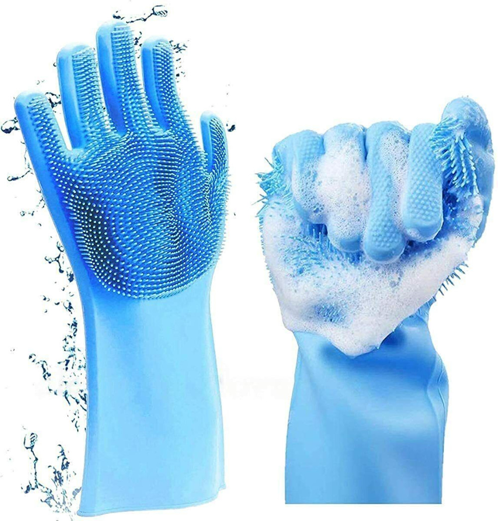 Magic Silicone Reusable Rubber Gloves Heat Resistant Kitchen Tool for Household