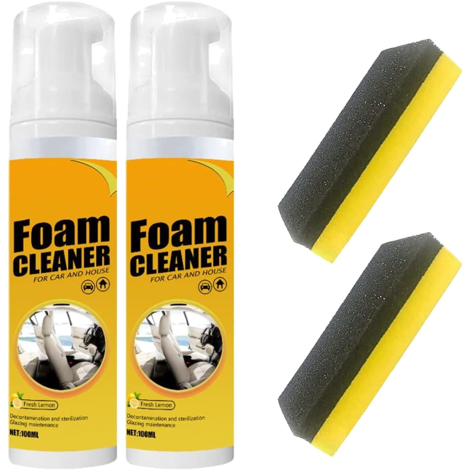 Multi-purpose Foam Cleaner Spray Car House Leather All Surfaces UV Protect