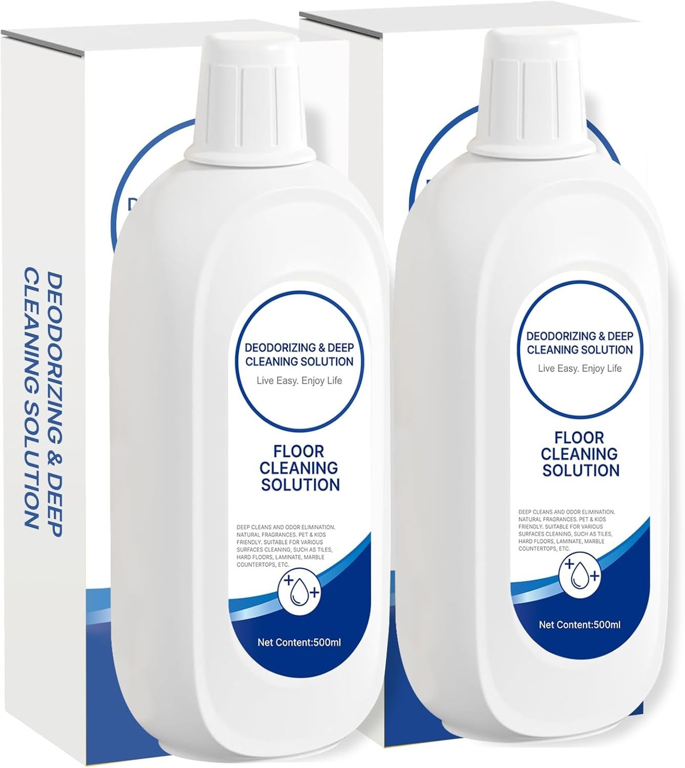 Natural Scented Multi-Surface Floor Cleaning Solution – 16.9 Fl Oz (Pack of 2)