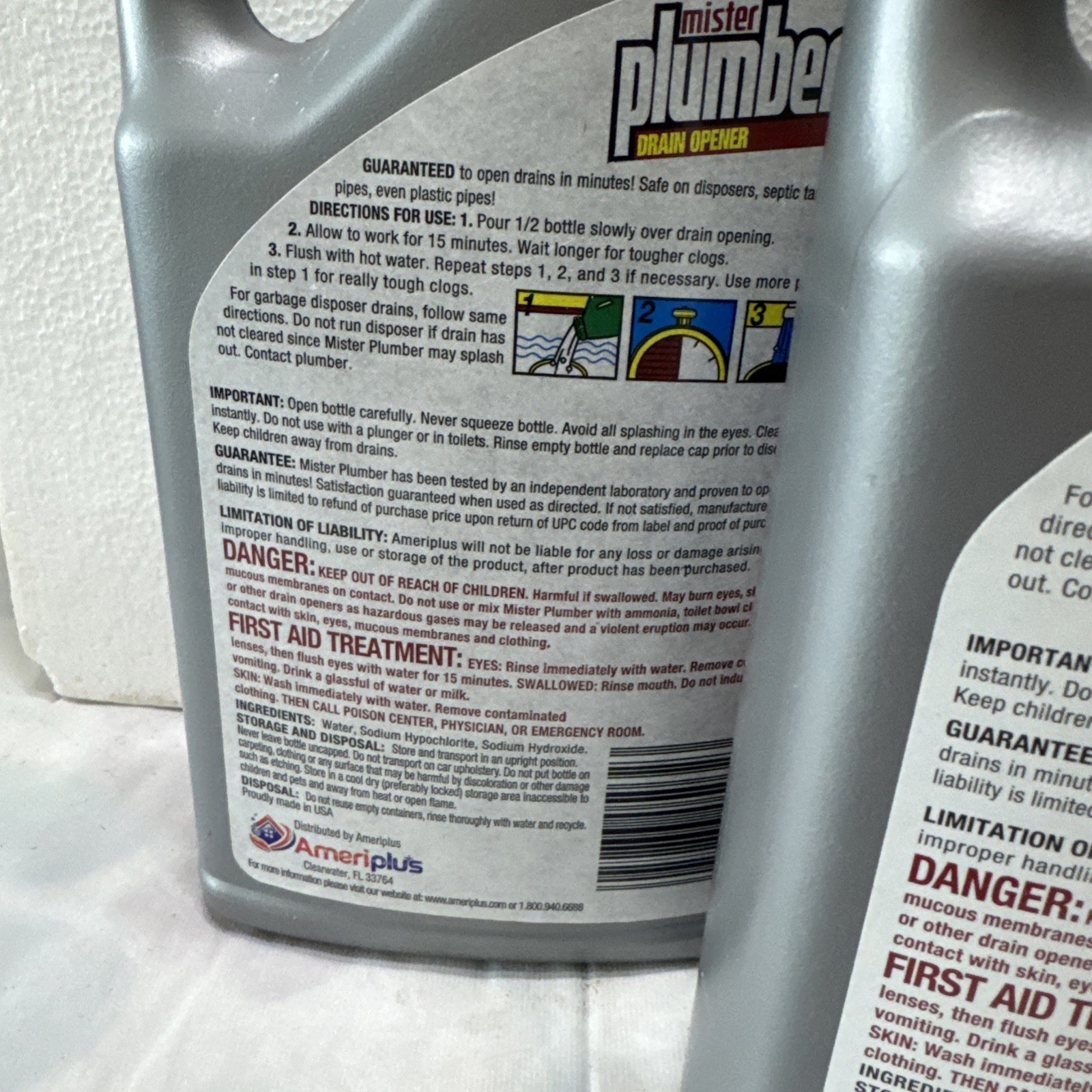 Drain Cleaner 3 Pack Septic Safe Heavy Duty Pipe Grease Clog Remover