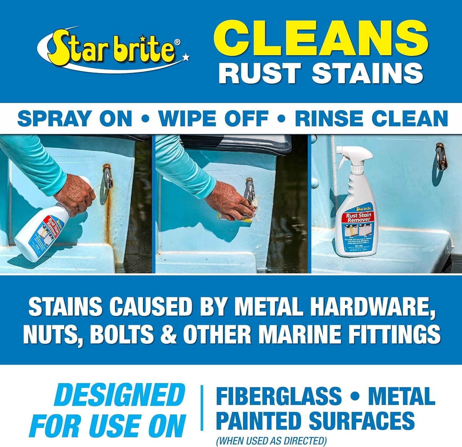 Easily Remove Corrosion Stains with Star Brite Rust Remover Spray – 22 Oz