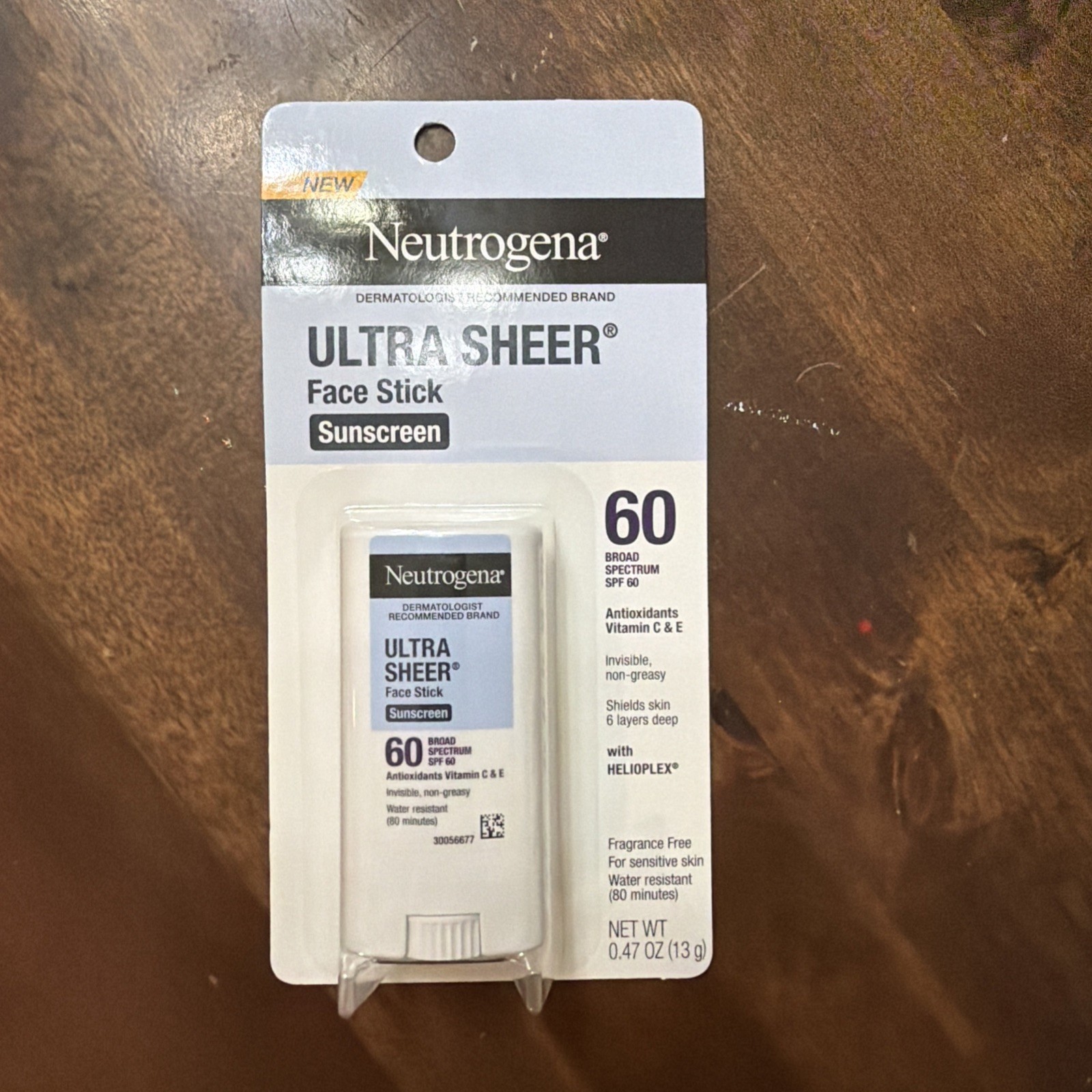 New Neutrogena SPF 60 Ultra Sheer Face Sunscreen Stick Invisible Non-Greasy