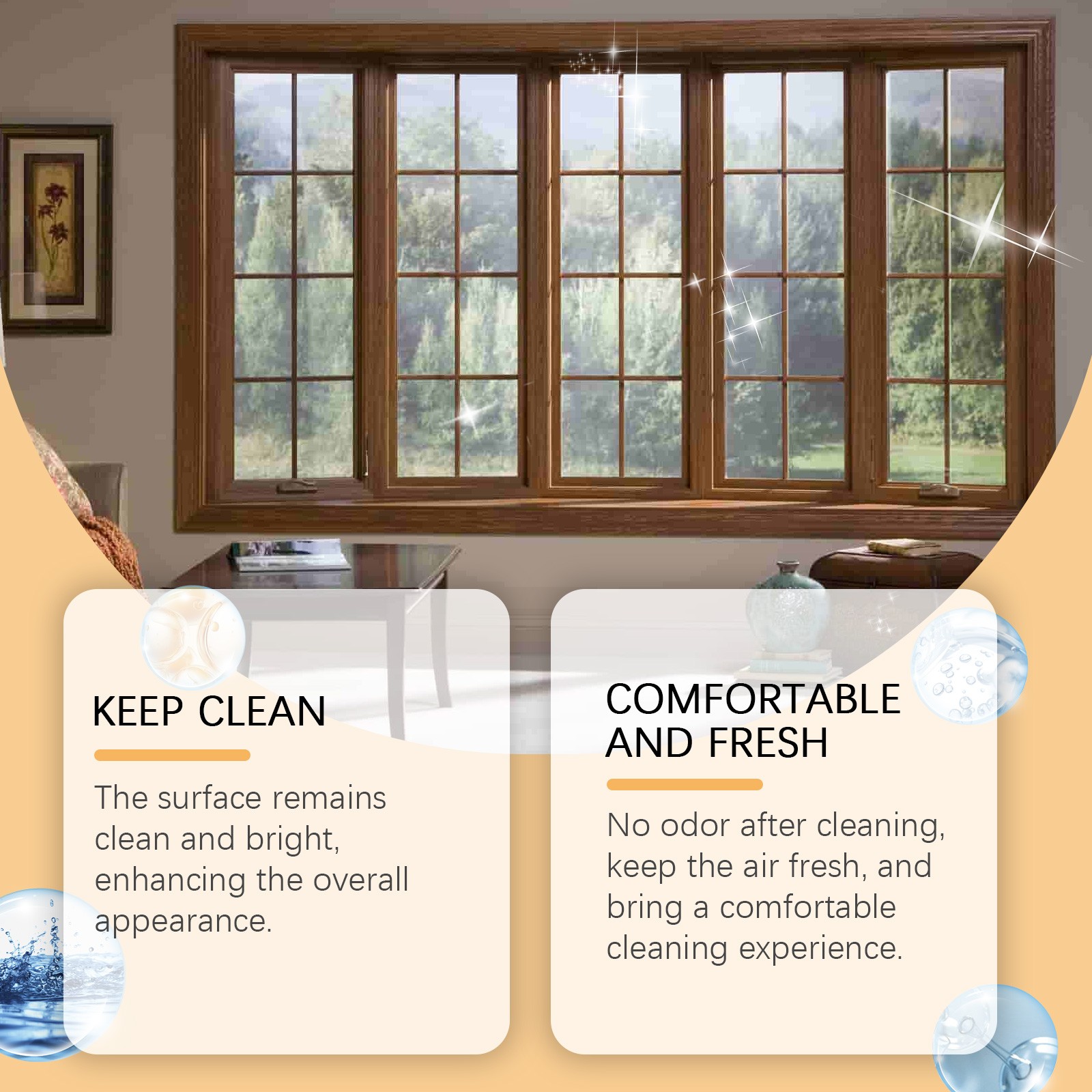 Stone Surface Cleaner Polish Gentle Home Wall Care Long Lasting Shine Spray