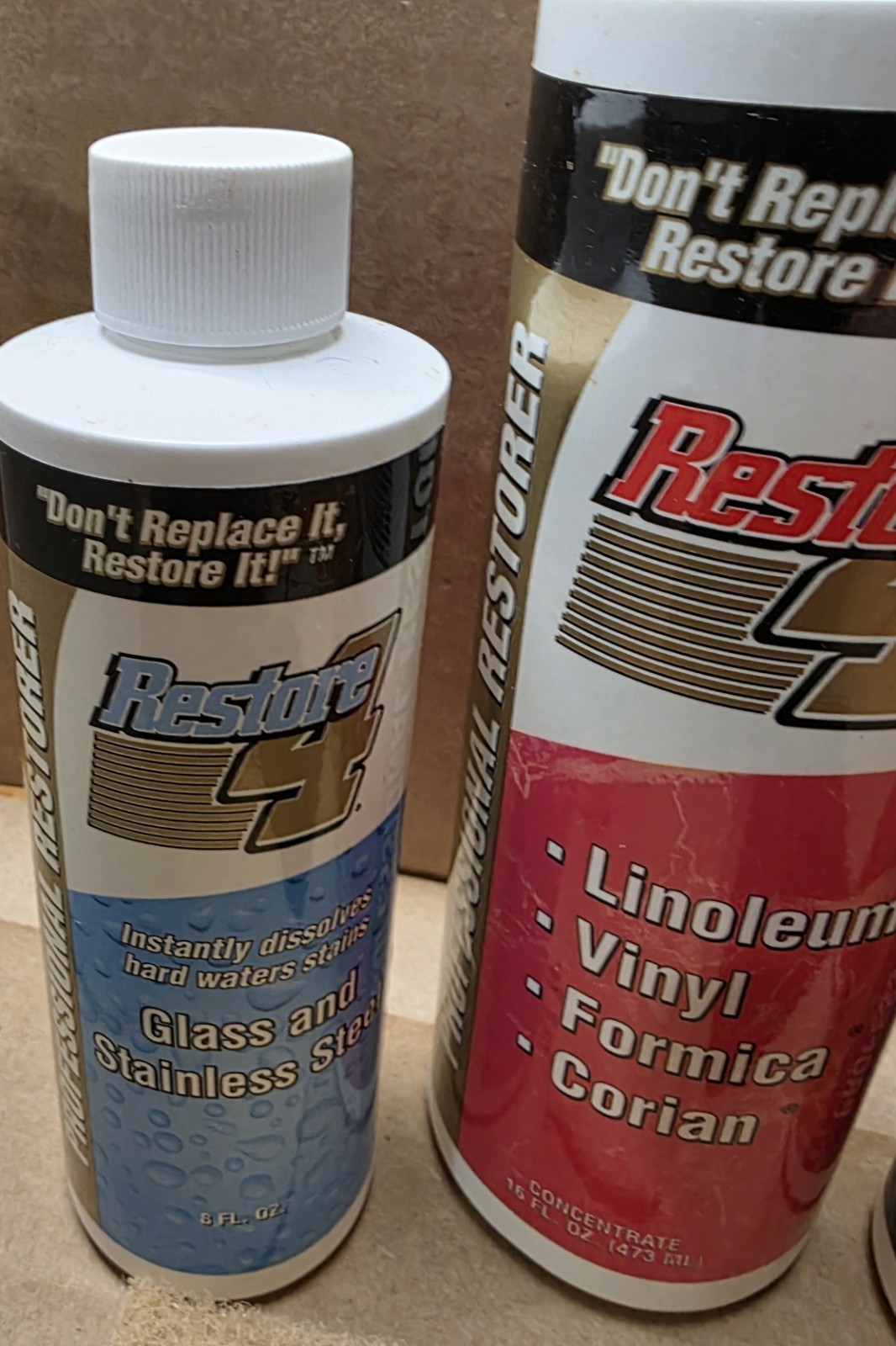 Restore 4 Professional Wood Grout Glass Porcelain Vinyl Corian Formica Linoleum