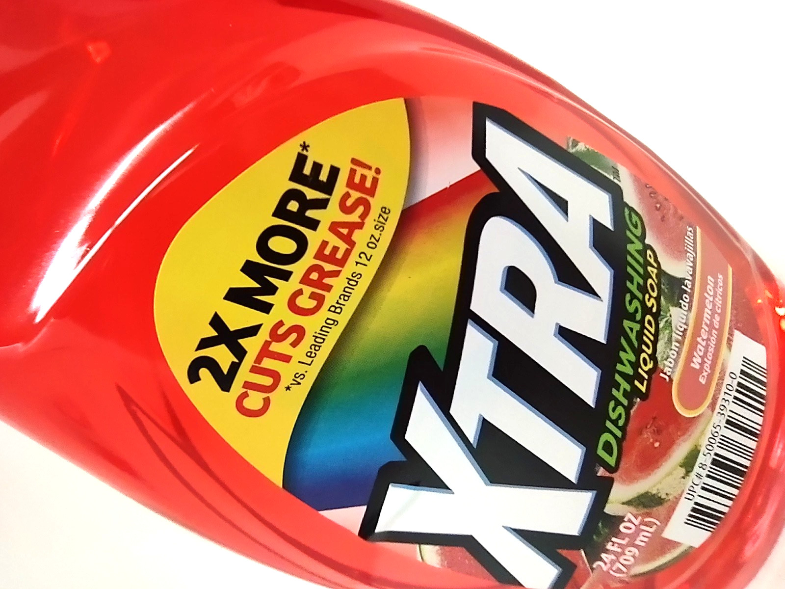 ( 4 Bottles )xtra Dishwashing Liquid Soap Watermelon 24 oz Each