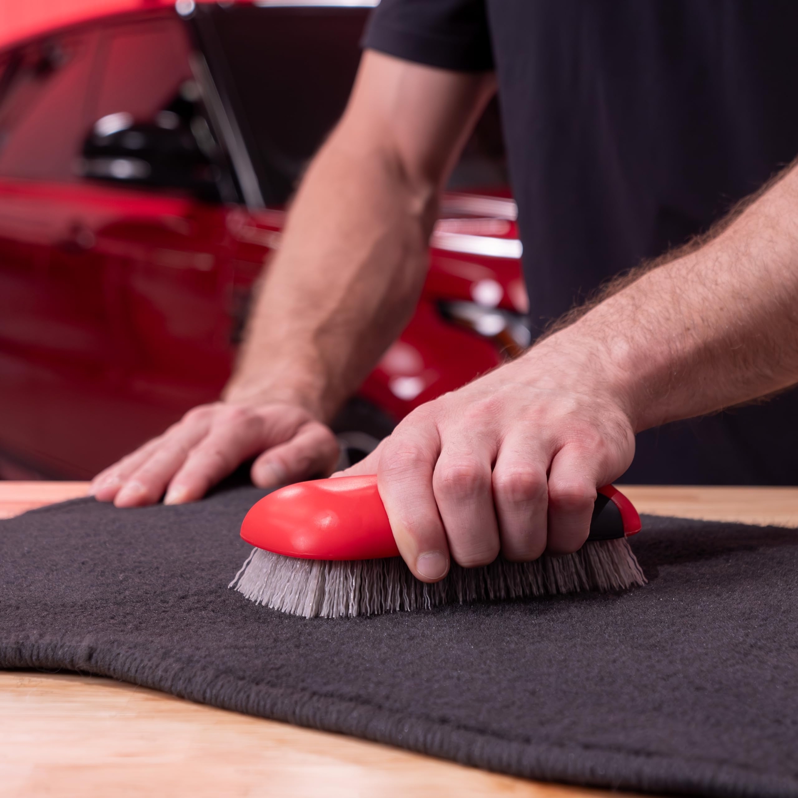 Stiff Bristle Carpet And Upholstery Cleaning Scrub Brush For Automotive Home Cou