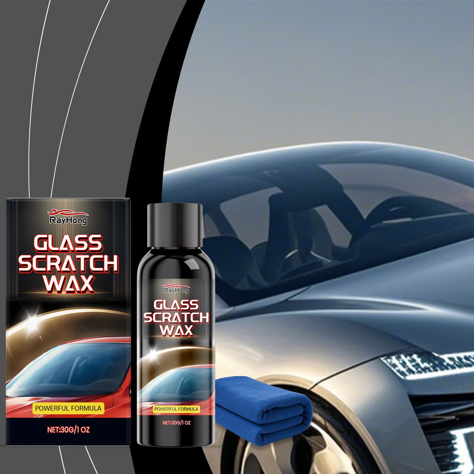Car Windshield Scratch Remover, Window Polisher, Windshield/ Glass Polishing Kit
