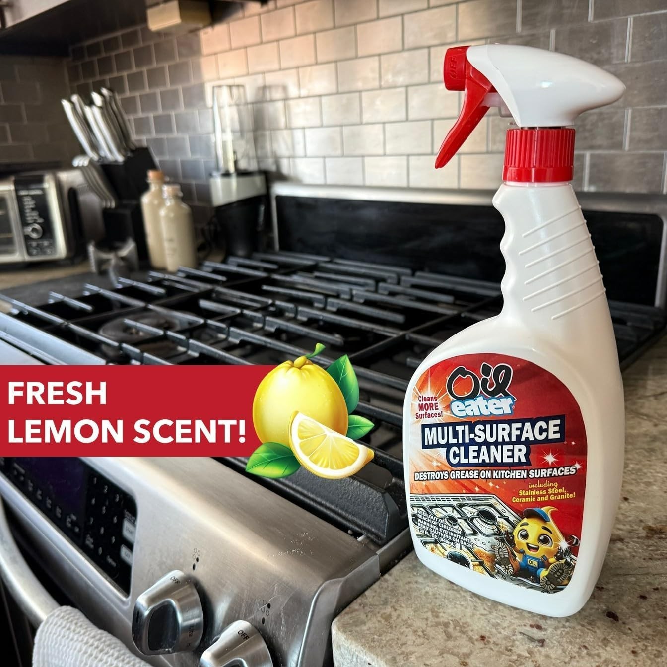 Biodegradable Multi-Surface Cleaner Spray – 32oz, Non-Toxic & Residue-Free