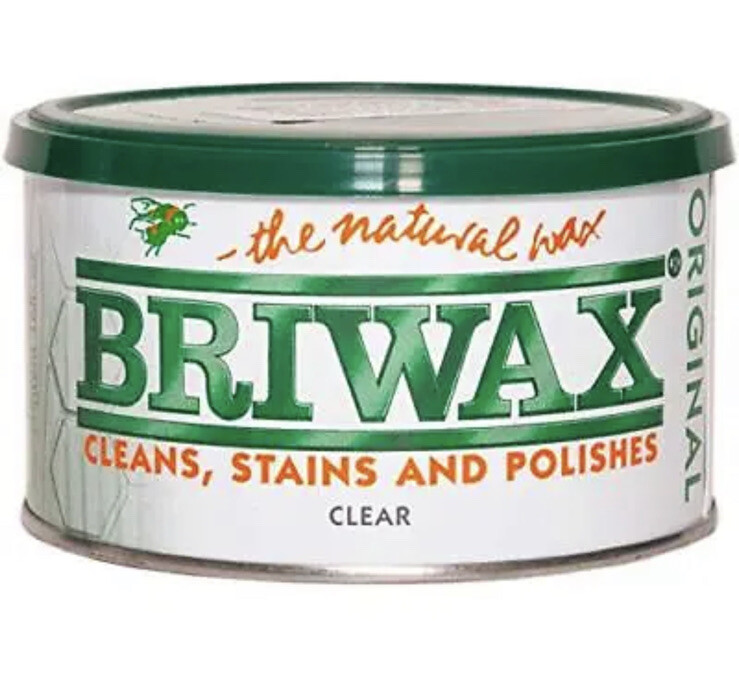BRIWAX Clear Furniture Wax Polish 16oz Woodworking Refinishing