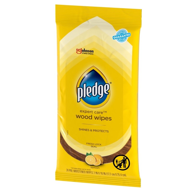 Wood Wipes Lemon Scent Cleaner Polish Protects Removes Dust 24 Count 6 Pack New