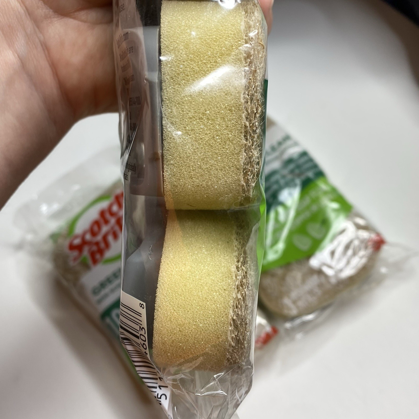 Scotch-Brite Greener Clean Non-Scratch Foam Dishwand Refill 3count OPEN Package*