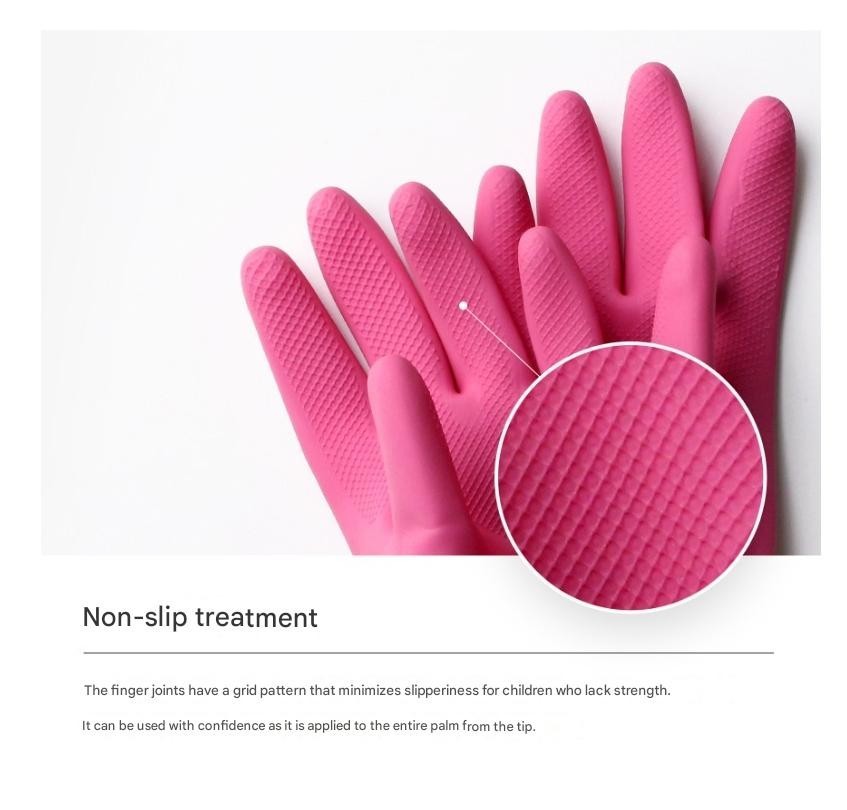 HOMEEDITION Kids Rubber Gloves 5 Pairs Dishwashing Cleaning Play NEW