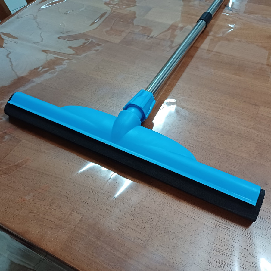 Heavy-Duty 17″ Floor Squeegee + 59″ Telescopic Long Handle For Thorough Cleaning
