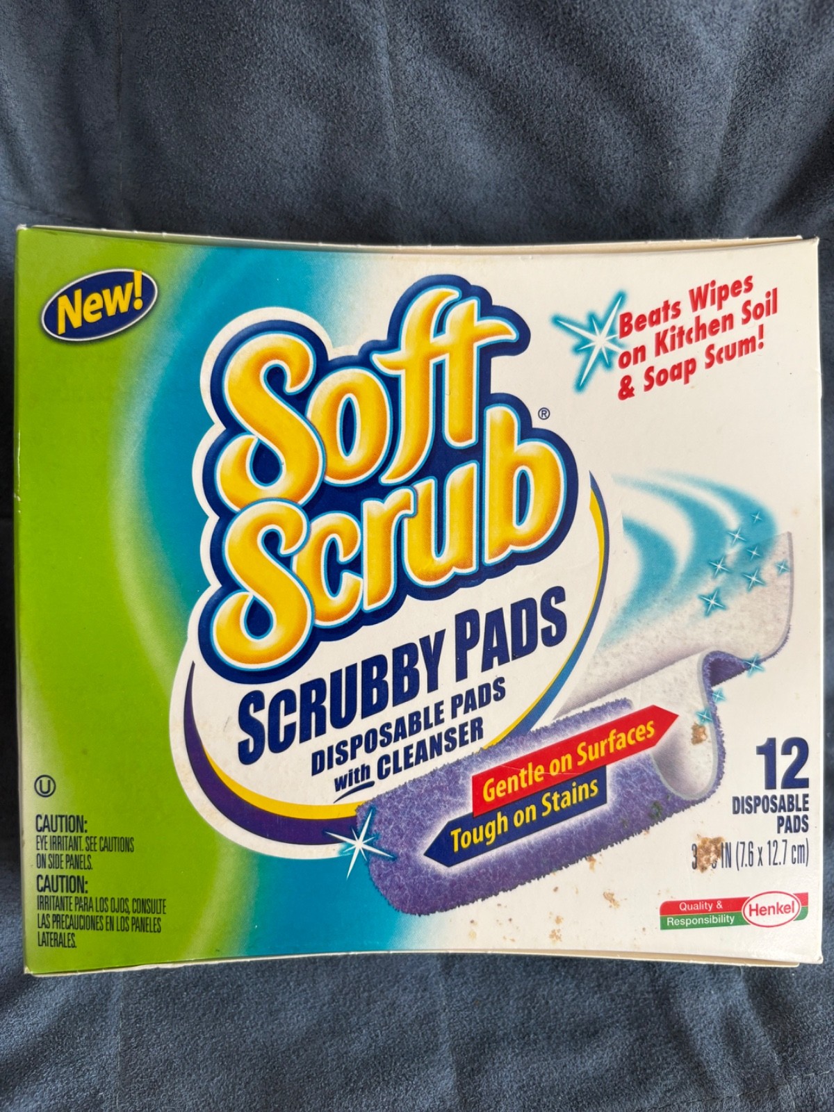 SOFT SCRUB SCRUBBY PADS 12 DISPOSABLE PADS – NEW AND RARE