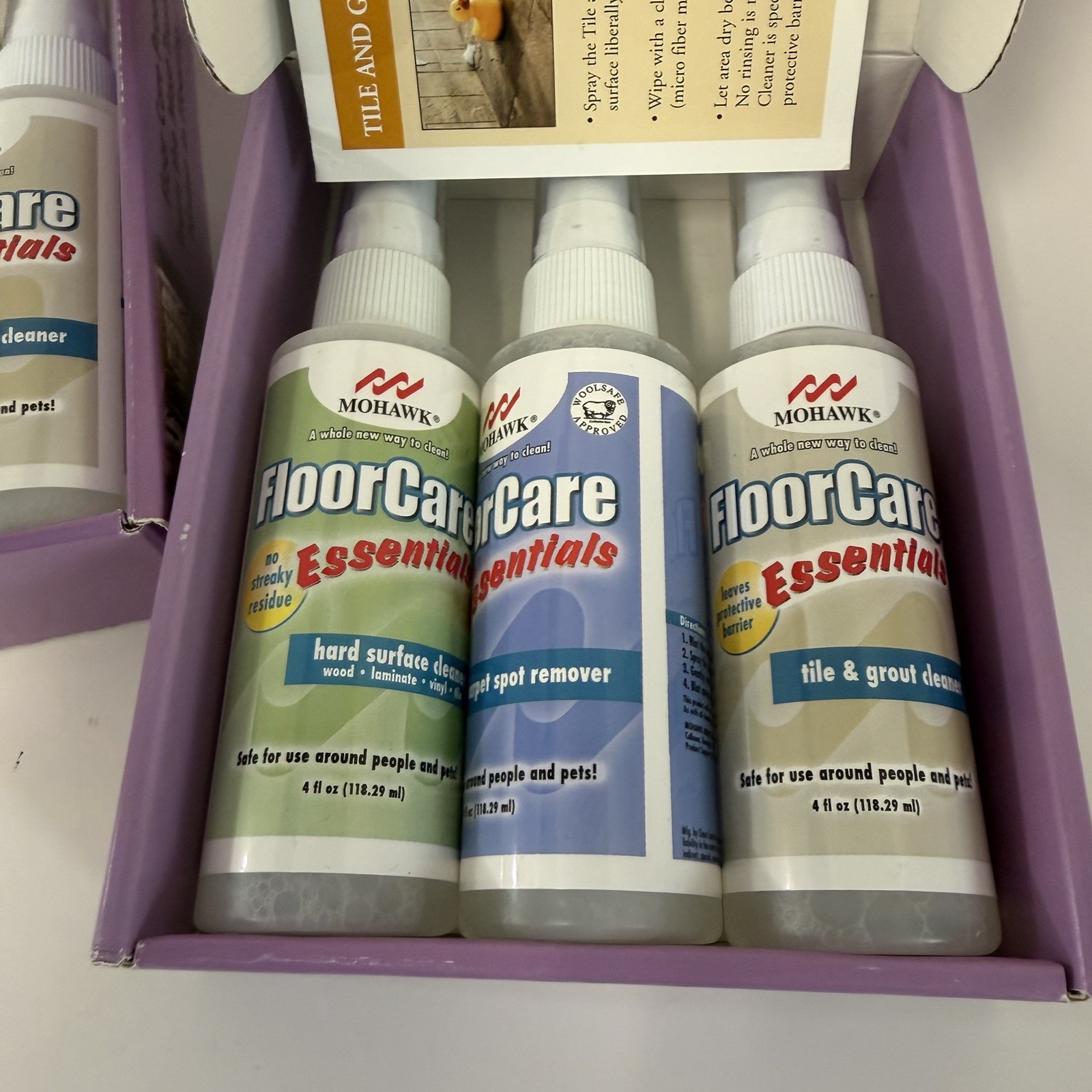 Mohawk Floorcare Essentials Hardwood and Laminate Care Kit x 2 Three Piece Set