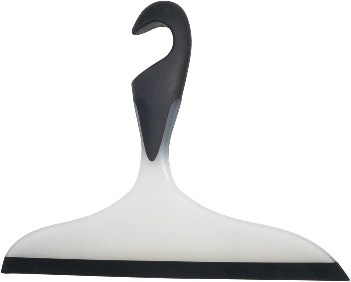 High-Quality Plastic Shower Squeegee with Rubber Blade – Elegant Black Design
