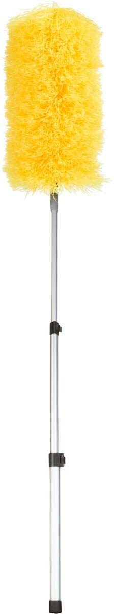 Telescopic Microfiber Duster w/ Extension Pole, Scratch Free (Yellow)
