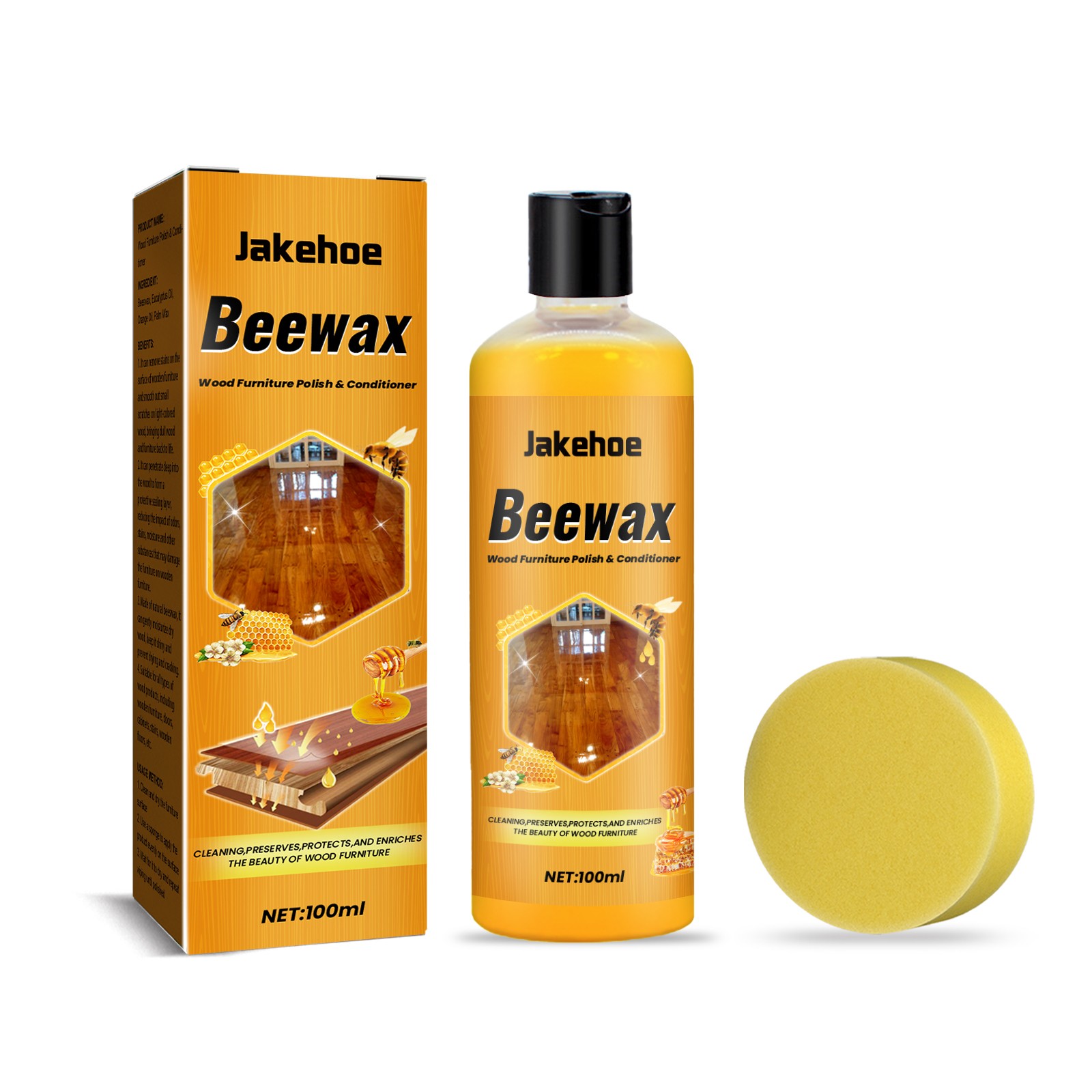 Wood Floor Cleaner & Polish for Home – Dust, Stain Removal, Shine & Protection