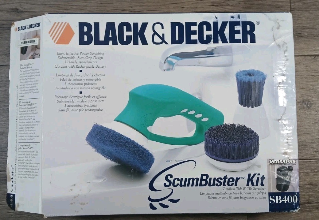 Black & Decker ScumBuster SB400 Cordless Scrubber TOOL & Scrubbers ONLY Unused