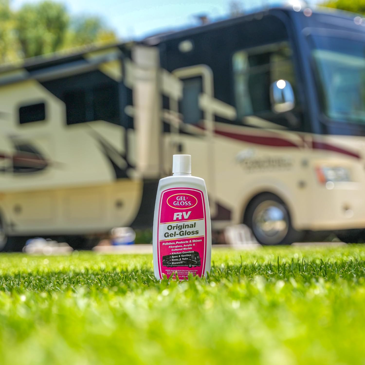 RV Fiberglass Polish Protector 16 oz Carnauba Wax Removes Water Spots Oxidation
