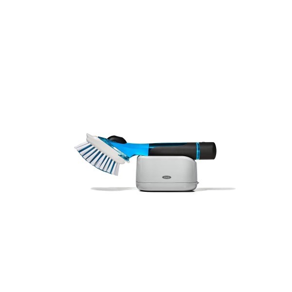 OXO Soap Dispensing Dish Brush Storage Set:for Multi-Surface Cleaning, Black