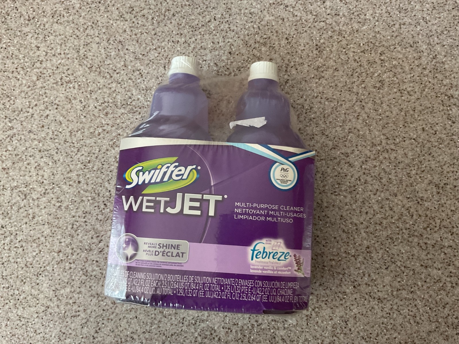 Wetjet Multi-Purpose Floor Cleaner Solution with Febreze Refill, Lavender Scent,