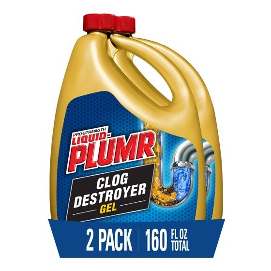 Liquid-Plumr Pro-Strength Full Clog Destroyer Plus PipeGuard, 160 oz 💪💪💪