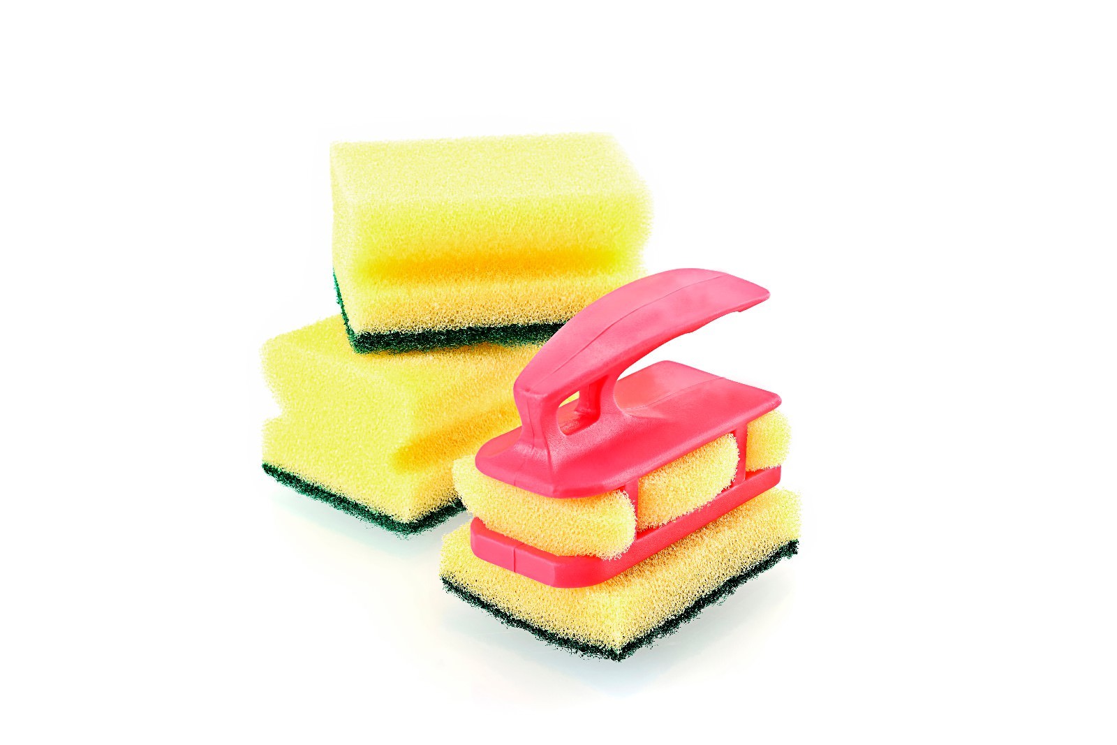 3 Pieces Sponge with Handle, Made In Turkey
