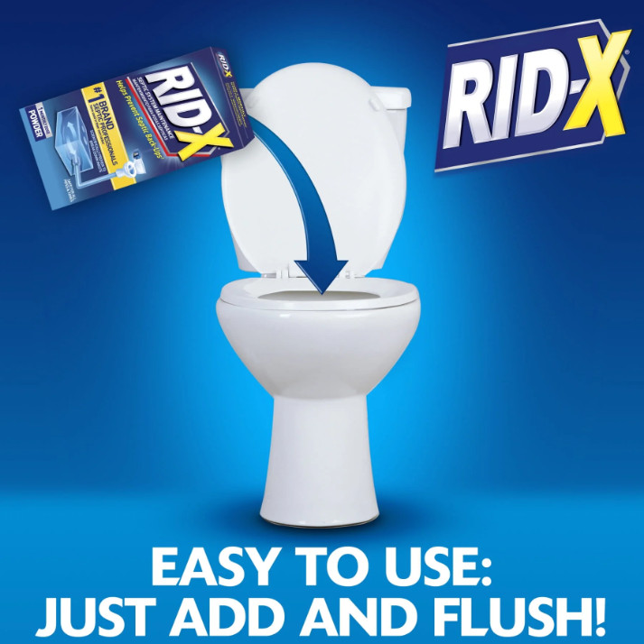 Rid-X Septic Tank Treatment Cleaning Powder, 3 Month Supply, 29.4oz